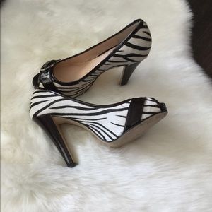 Leather Zebra heels